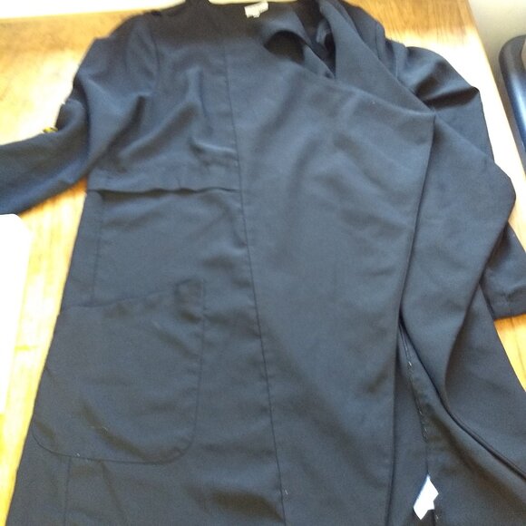 Tobi Black Lightweight Waterfall Open Front Jacket Size Small Oversized Blazer - Picture 10 of 13